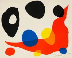 Komposition by Alexander Calder, 1961, Lithograph in colours, sold May 2011