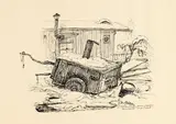 Verlassene Feldküche by Alfred Kubin, 1945, Pen and India ink drawing, sold May 2011