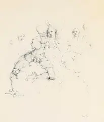 Tänzerin by Léonor Fini, 1937, Pen and India ink drawing, sold May 2011