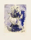 Georges Braque, Bouquet. Fleurs à l'aquarelle, 1957, Lithograph in colours