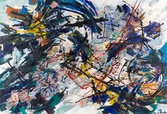 Fred Thieler, Monadisch spektral, 1956, Oil on canvas