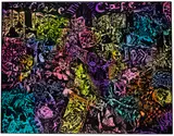 Café de flore by Jörg Immendorff, 1992, Linocut, sold May 2011