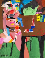 Ohne Titel by Heimrad Prem, 1964, Acrylic on canvas, sold May 2011