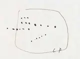 Lucio Fontana, Concetto spaziale, 1966, Pen and India ink drawing