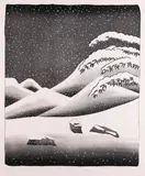 David Hockney, Snow without colour, 1973, Lithograph