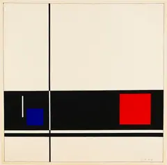 Jean Gorin, Composition plastique, 1964, Gouache