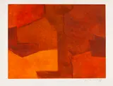 Serge Poliakoff, Composition orange et rouge, 1966, Drypoint