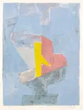 Composition bleue, jaune et rouge by Serge Poliakoff, 1958, Lithograph in colours, sold May 2011