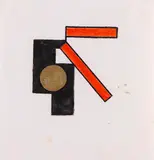 Erich Buchholz, Abstrakte Komposition (schwarz rot gold)