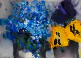 Vergissmeinnicht und Stiefmütterchen by Klaus Fußmann, 1991, Watercolour, sold May 2011