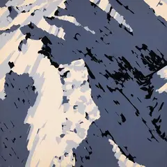 Aus: Schweizer Alpen I by Gerhard Richter, 1969, Silkscreen in colours, sold May 2011
