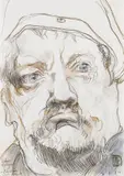 Porträt Heinrich George by Horst Janssen, 1984, Pencil, sold May 2011