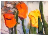Tulpen by Klaus Fußmann, 1993, Watercolour, sold May 2011