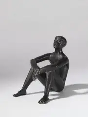 Fritz Fleer, Sitzender Jüngling, 1970, Bronze