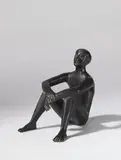 Fritz Fleer, Sitzender Jüngling, 1970, Bronze