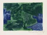 Composition bleu et verte by Serge Poliakoff, 1963, Lithograph in colours, sold May 2011