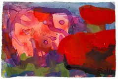 Phlox und Mohn by Klaus Fußmann, 1994, Watercolour, sold May 2011