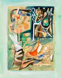 Hp (d. i. Hans Peter) Zimmer, Abschied, 1957, Gouache