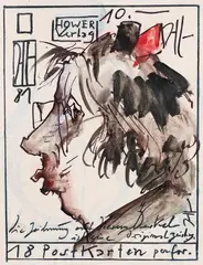 Selbstporträt by Horst Janssen, 1981, India Ink, sold May 2011