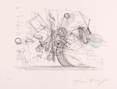 Jean Tinguely, Méta-Chaos/brun, 1975, Etching