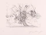 Jean Tinguely, Méta-Chaos/brun, 1975, Etching