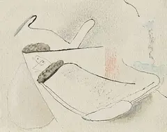 2 Blätter: Ohne Titel by Carl Buchheister, 1954, Pen and India ink, sold May 2011