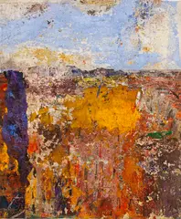 Landschaft by Valentin Oman, 1989, Collage, sold May 2011