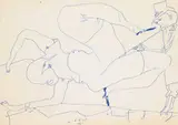 Erotische Szene by Horst Janssen, 1968, Ball-point drawing, sold May 2011