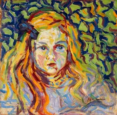 Ernst Ludwig Kirchner, Kinderköpfchen, 1906, Oil on cardboard