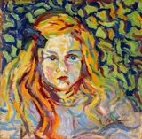 Kinderköpfchen by Ernst Ludwig Kirchner, 1906, Oil on cardboard, sold Dec 2010