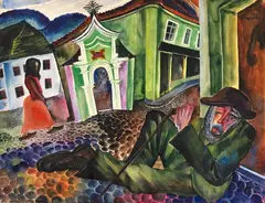 Conrad Felixmüller, Der Bettler von Prachatitz, 1924, Watercolour