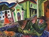 Der Bettler von Prachatitz by Conrad Felixmüller, 1924, Watercolour, sold Dec 2010