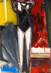Gerhard Richter, Sich Ankleidende, 1960, Oil