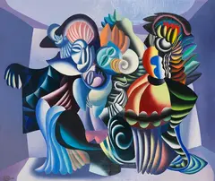 Johann Georg Müller, Maskerade, 1971, Oil on canvas