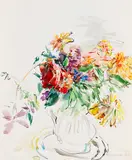 Blumenstillleben by Oskar Kokoschka, 1967, Watercolour, sold Dec 2010