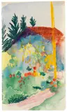 August Macke, Gartenhaus, 1914, Watercolour