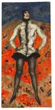 Alfons Walde, Maske (Stehende Frau mit Kappe), 1925, Mixed media