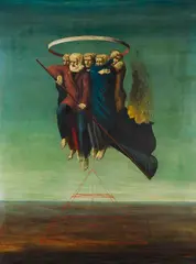 Edgar Ende, Die brennende Fahne, 1934, Oil on canvas
