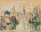 Paul Signac, Les Sables d'Olonne, 1912, Charcoal drawing