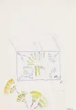 Sigmar Polke, Ohne Titel (Rechteck), 1969, Ball-point drawing