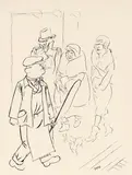 Berliner Strassenszene by George Grosz, 1925, Pen and India ink drawing, sold Dec 2010