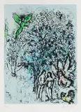 Marc Chagall, Das blaue Paradies, 1970, Lithograph in colours