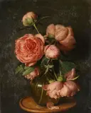 Eduard von Grützner, Sillleben mit Pfingstrosen