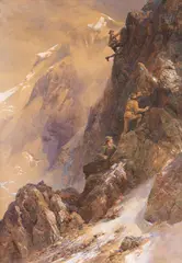 Edward Theodore Compton, Felspartie am Lyskamm, 1888, Watercolour