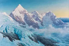 Blick auf die Ortlergruppe by Rudolf Reschreiter, 1920, Oil on canvas, sold Oct 2010