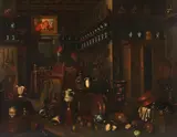 Gian Domenico Valentino, Zugeschrieben - Beim Apotheker, Oil on canvas