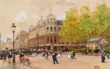 Luigi Loir, La Rue de Sèvres avec le Bon Marché à Paris