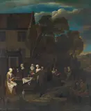 Jan Baptist Lambrechts, Wirtshausszene, 1700, Oil on canvas