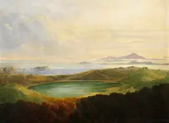 Ferdinand Bellermann, Capo Miseno mit Blick auf Ischia und Procida, 1850, Oil