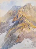 Edward Theodore Compton, Blick auf den Plattenthurm, 1909, Watercolour